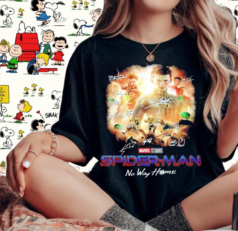 Marvel Studios Spider-Man No Way Home Signatures Shirt t-shirt woman shirt