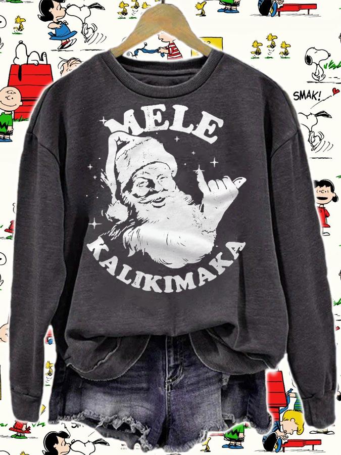 Retro Christmas Mele Kalikimaka Santa Shaka Hawaii Essential Shirt t-shirt sweatshirt