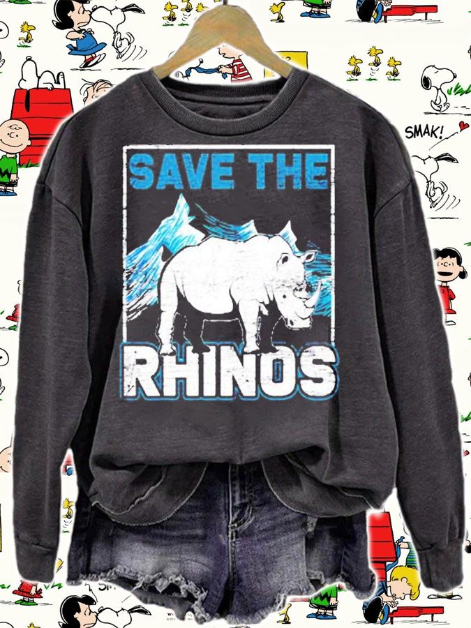 Save The Rhinos Animal Rights Ivory Animal Lover Rhino T-Shirt t-shirt sweatshirt