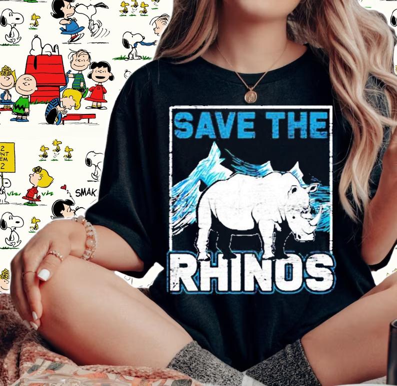 Save The Rhinos Animal Rights Ivory Animal Lover Rhino T-Shirt t-shirt woman shirt