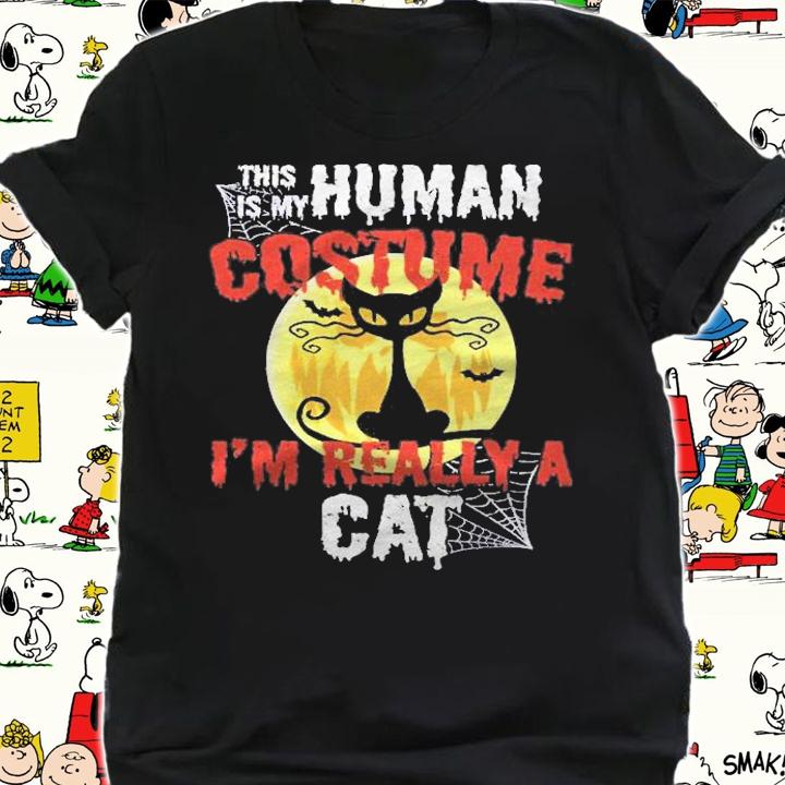 This Is My Human Costume Im Really A Cat Funny Halloween Shirt t-shirt shirt