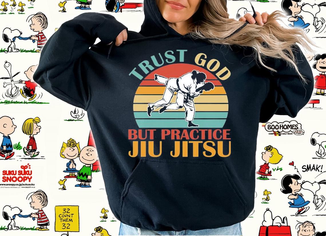 Trust God but practice Jiu Jitsu funny Vintage T-shirt t-shirt