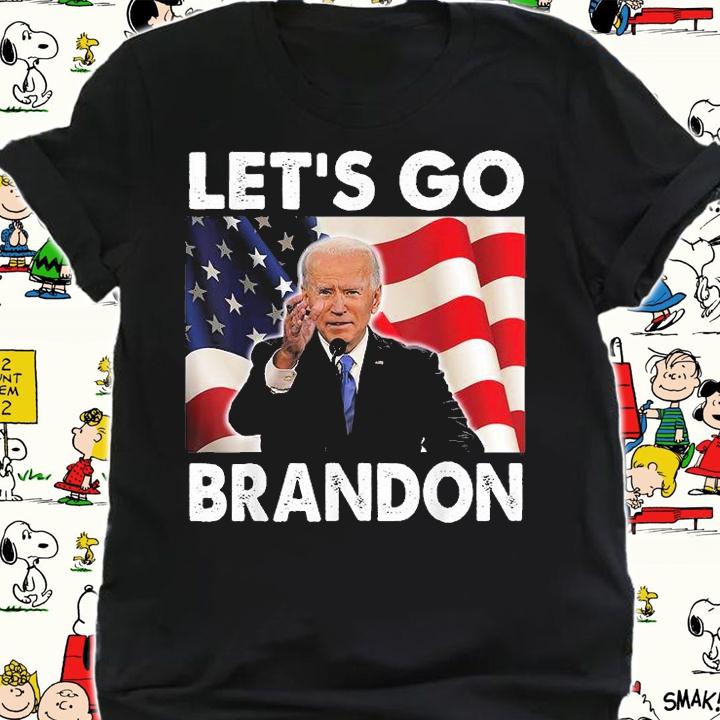 New Lets Go Brandon Biden US Flag Impeach Biden T-Shirt t-shirt