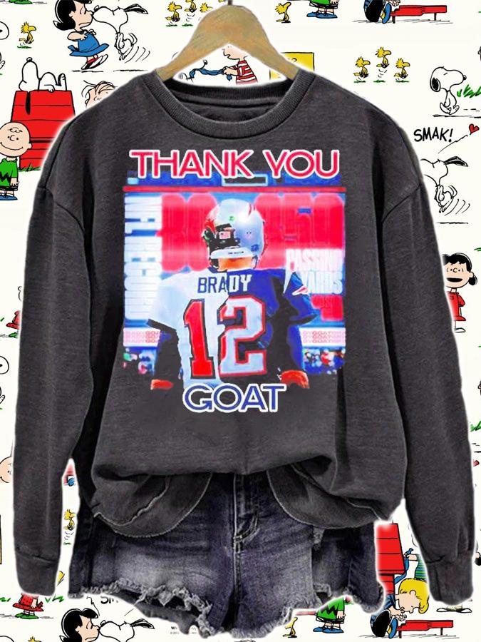 Thank You Tom Brady 12 Goat T-Shirt t-shirt sweatshirt