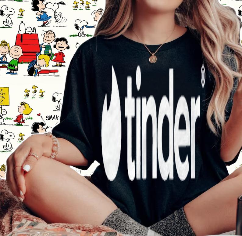 Tinder White Logo Dating App Shirt t-shirt woman shirt