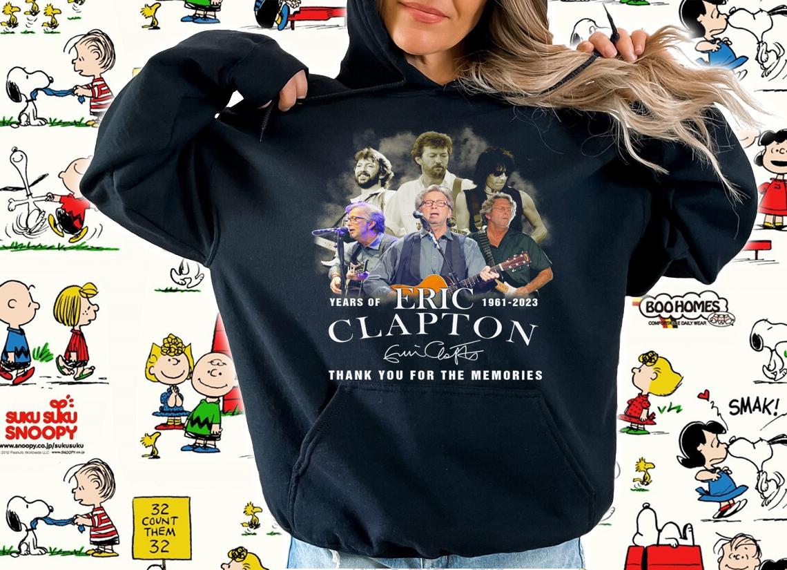62 Years Of Eric Clapton Signature Thank You For The Memories t-shirt hoodie