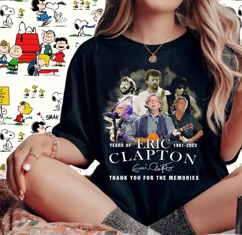 62 Years Of Eric Clapton Signature Thank You For The Memories t-shirt woman shirt