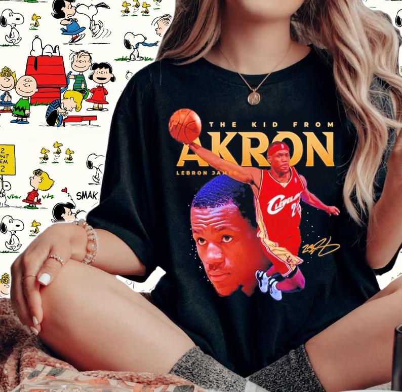 Lebron James Cleveland Cavaliers Basketball Signatures Shirt t-shirt woman shirt