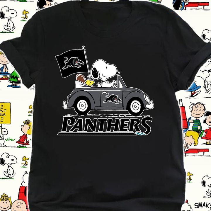 Penrith Panthers Snoopy Woodstock Driving Car t-shirt shirt