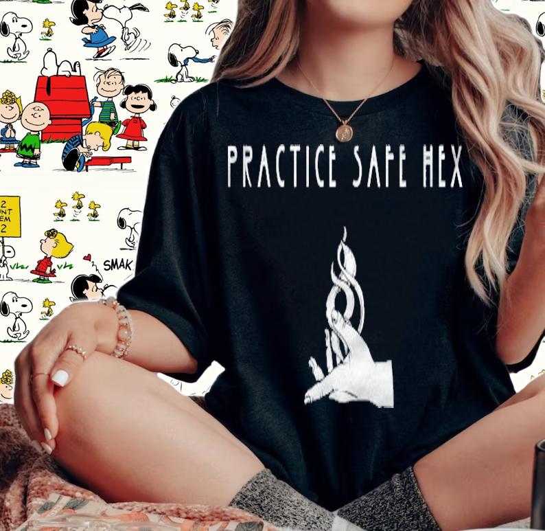 Practice Safe Hex Halloween Costume T-shirt t-shirt woman shirt