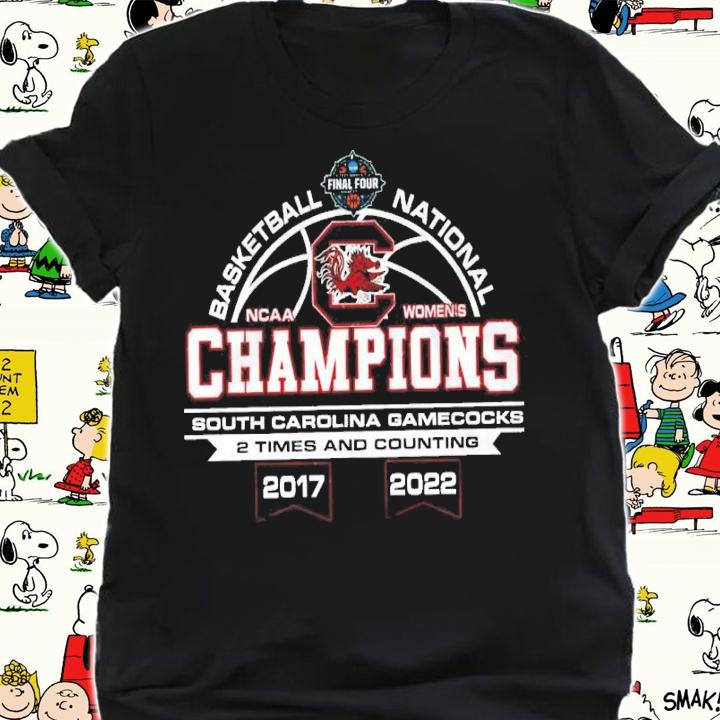 South Carolina Gamecocks NCAA Women's Basketball National Champions 2 Times And Counting 2022 Shirt t-shirt shirt
