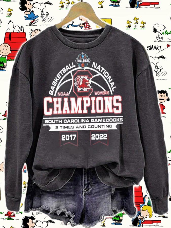 South Carolina Gamecocks NCAA Women's Basketball National Champions 2 Times And Counting 2022 Shirt t-shirt sweatshirt