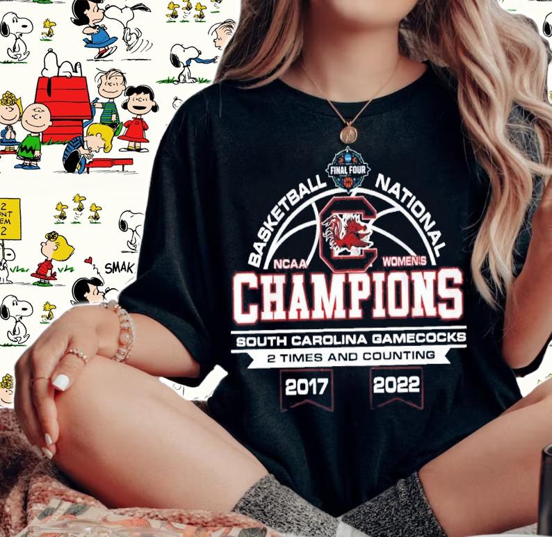 South Carolina Gamecocks NCAA Women's Basketball National Champions 2 Times And Counting 2022 Shirt t-shirt woman shirt