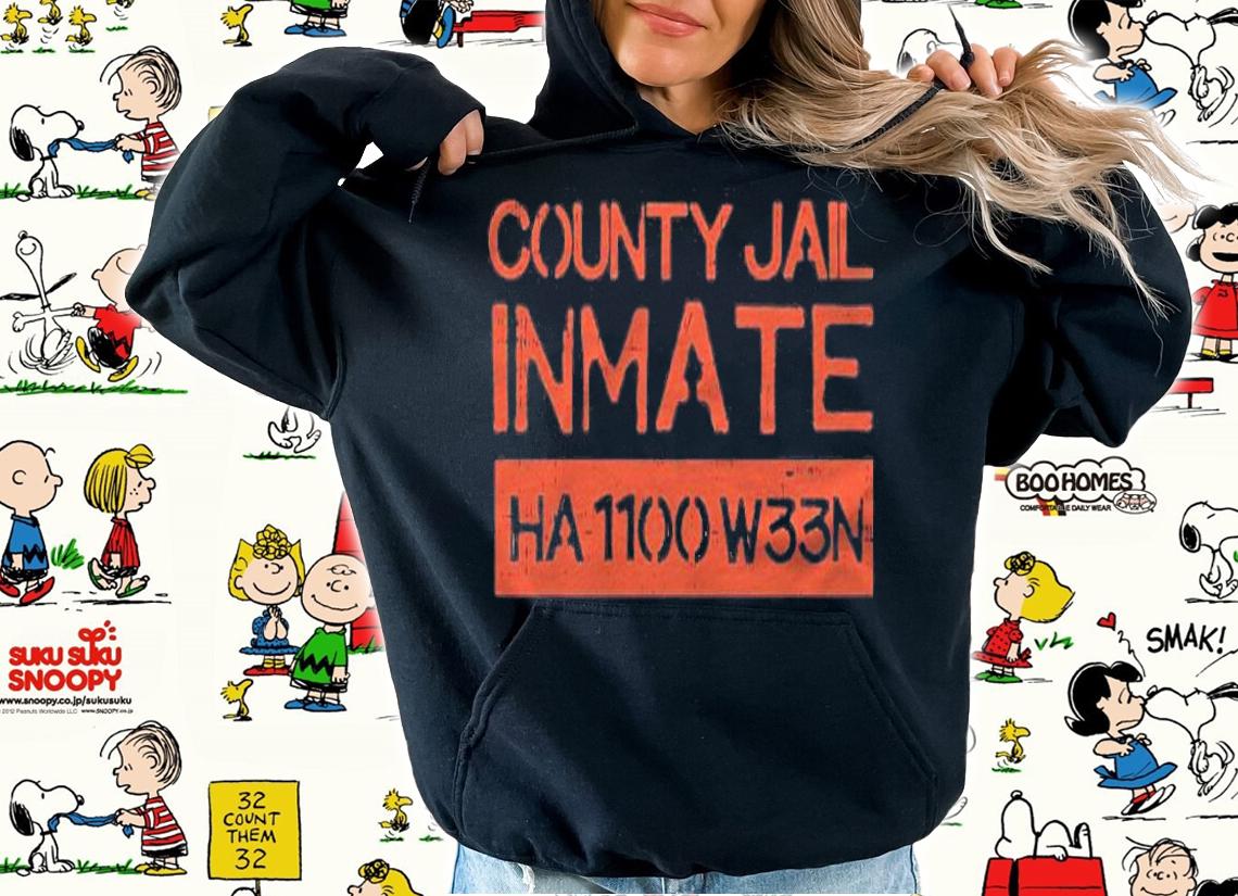 County Jail Inmate Prison Costume Easy Halloween Gifts Shirt t-shirt