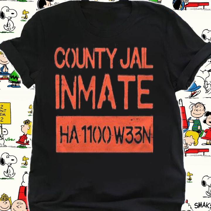 County Jail Inmate Prison Costume Easy Halloween Gifts Shirt t-shirt