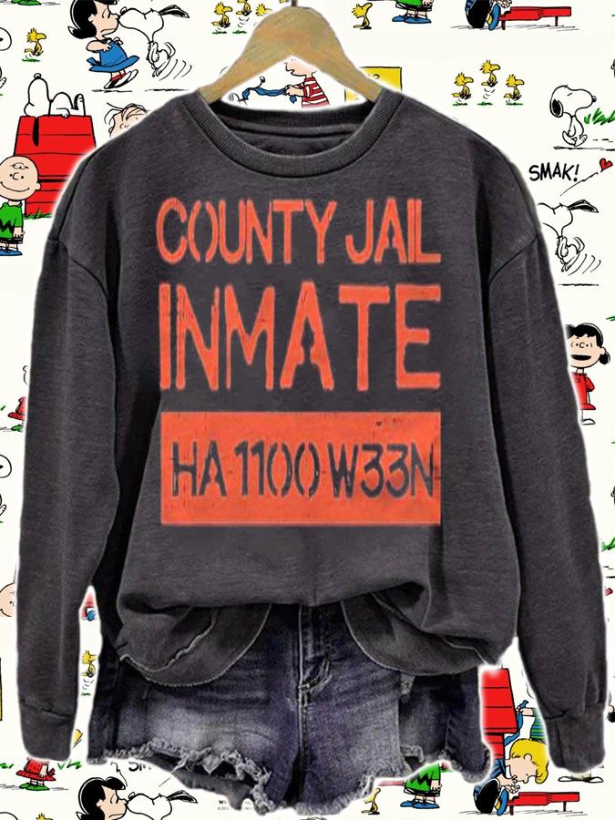 County Jail Inmate Prison Costume Easy Halloween Gifts Shirt t-shirt