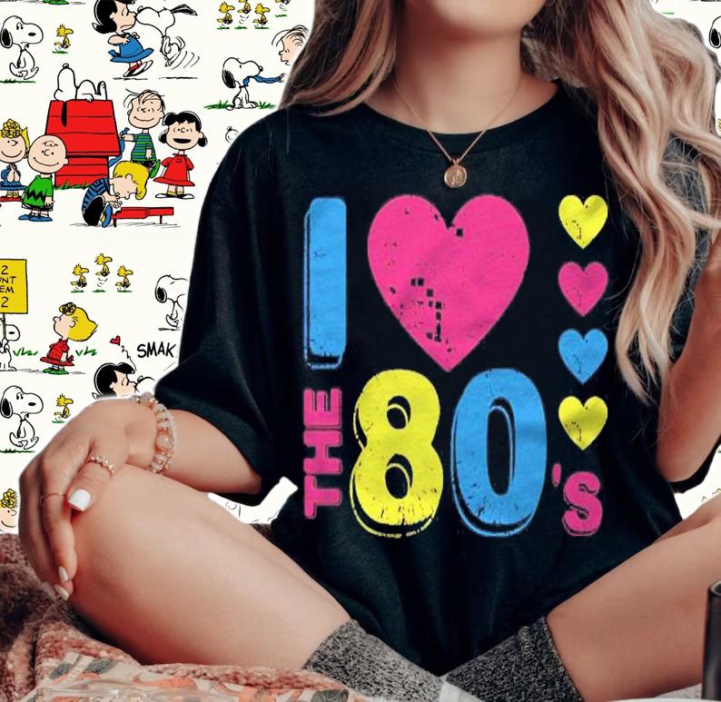 I Love The 80S Women Men Eighties Retro Clothing Shirt t-shirt