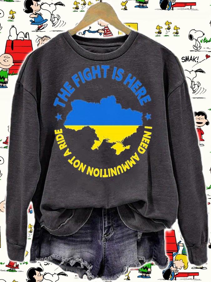 The Fight Is Here I Need Ammunition Not A Ride Ukraine President Zelensky Ukraine Ukrainian Flag T-Shirt t-shirt sweatshirt
