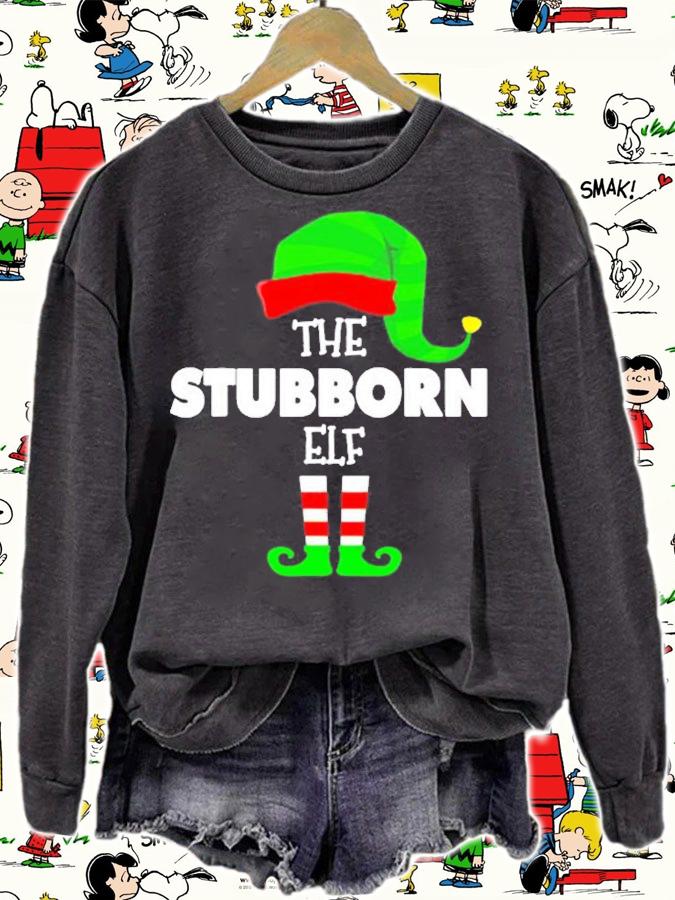 The Stubborn Elf Group Matching Christmas Pjs T-Shirt t-shirt