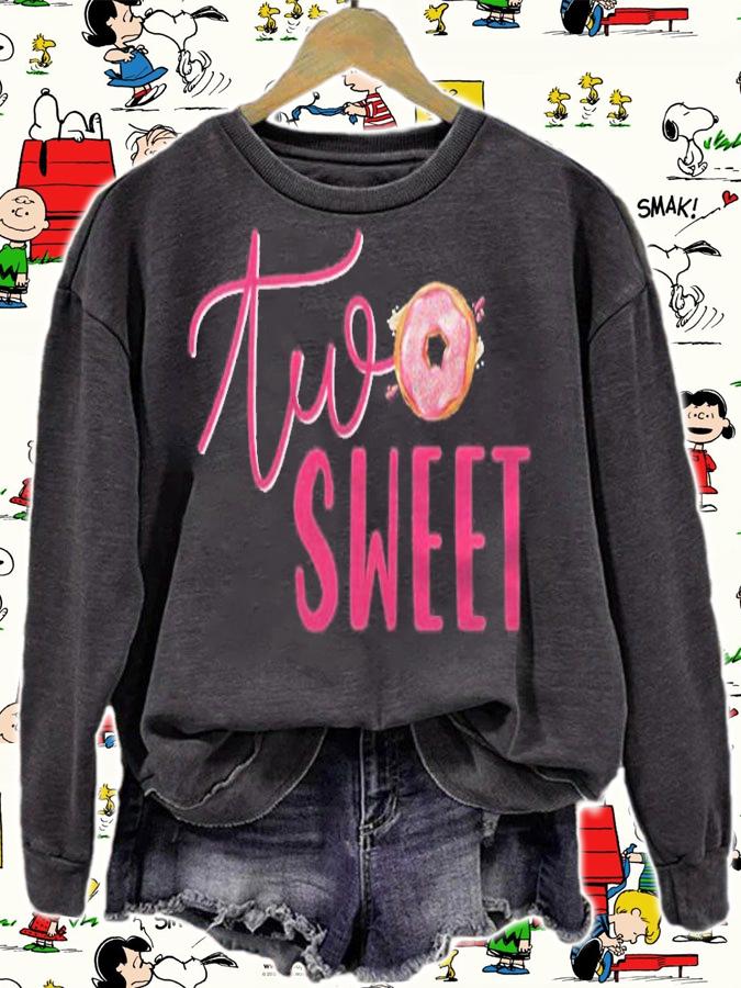 Two Sweet Two Years Old Donut Party Birthday Outfit Parents Shirt t-shirt