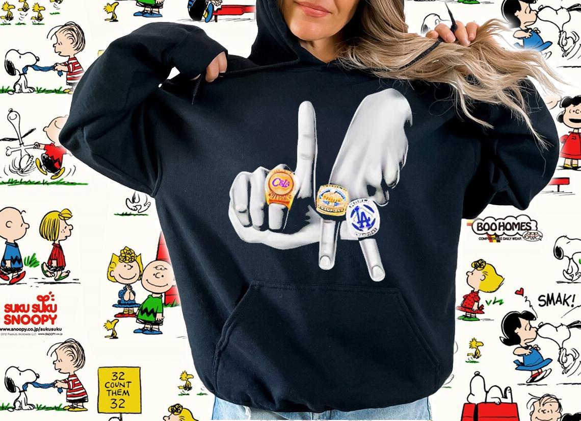 Cant Beat LA And Rings Hands T-Shirt hoodie