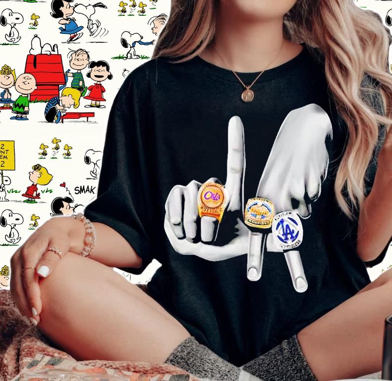 Cant Beat LA And Rings Hands T-Shirt woman shirt