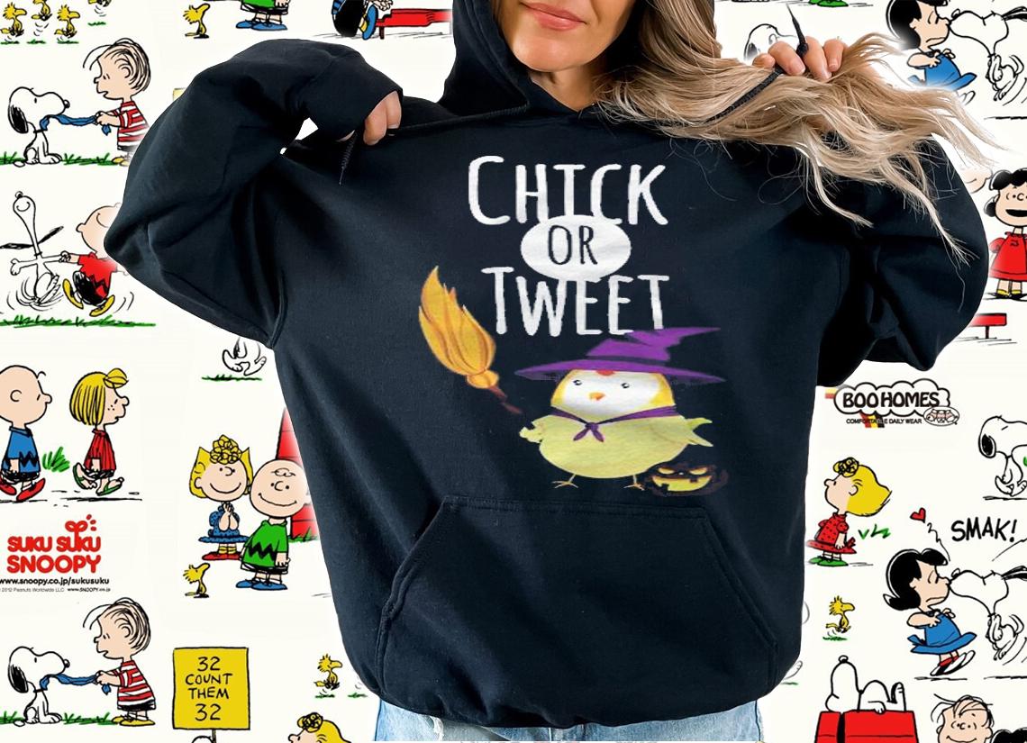Funny Halloween Gag Chick Or Tweet Trick Or Treat Joke Cute Shirt hoodie