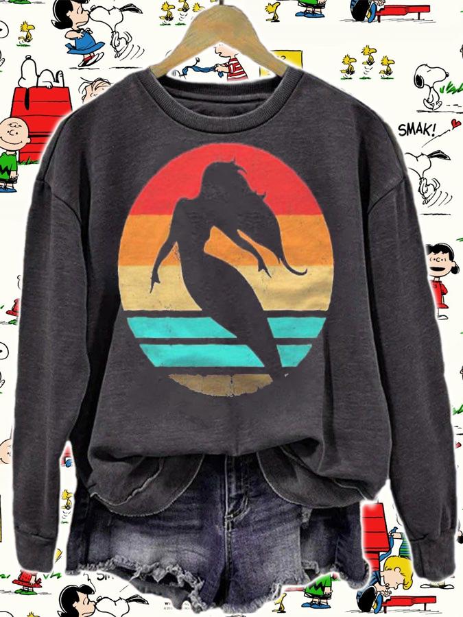 Mermaid Retro Style Vintage Mermaid Lover Gift Shirt