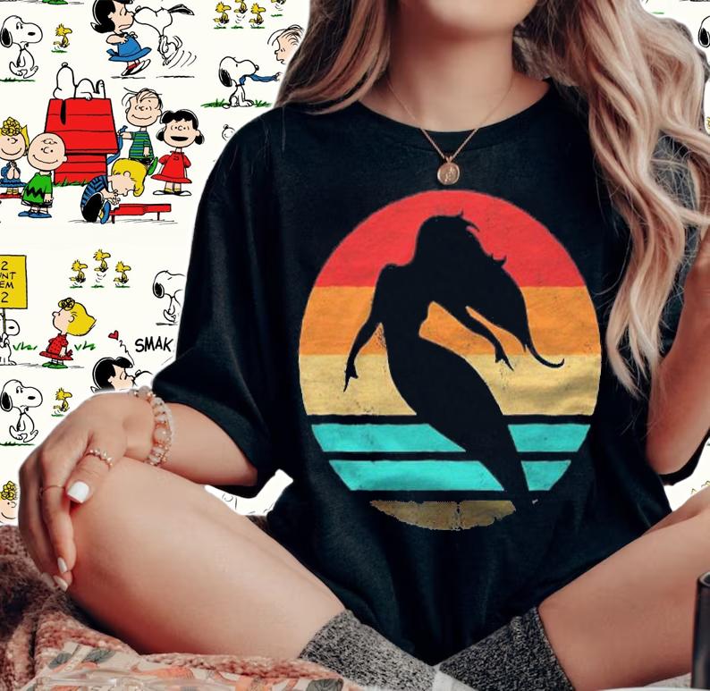 Mermaid Retro Style Vintage Mermaid Lover Gift Shirt