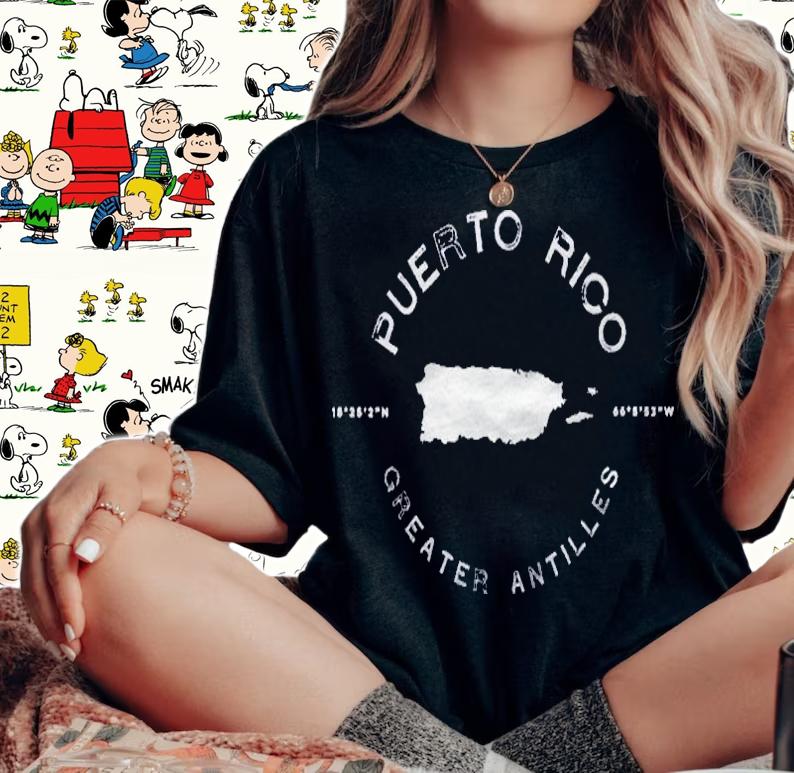 Puerto Rico Graphic Vintage Retro Shirt woman shirt