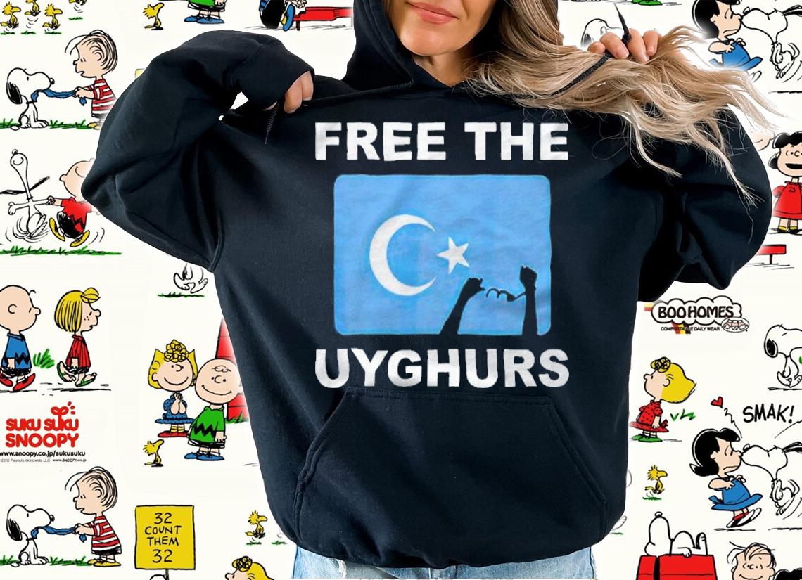 Free the Uyghurs flag logo T-shirt hoodie