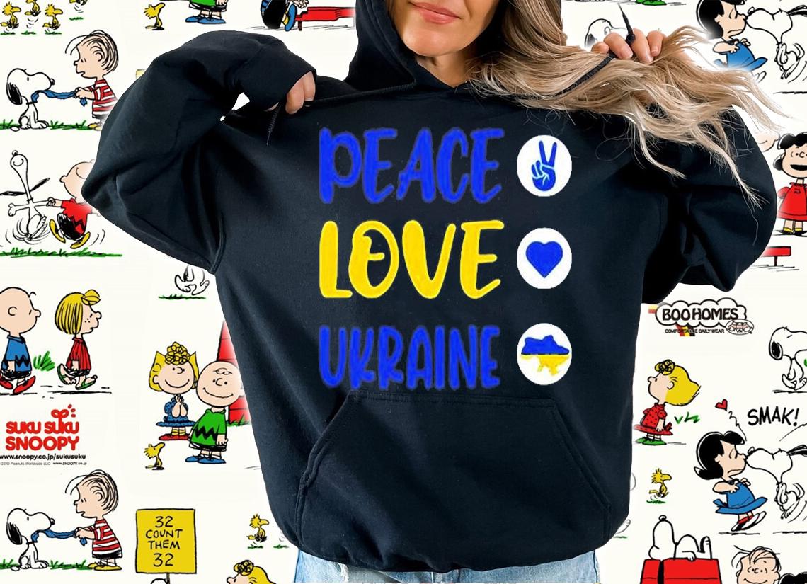 Peace Love Ukraine I Stand With Ukraine T-Shirt hoodie