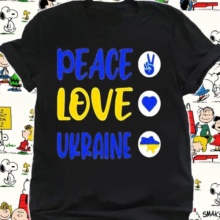 Peace Love Ukraine I Stand With Ukraine T-Shirt shirt