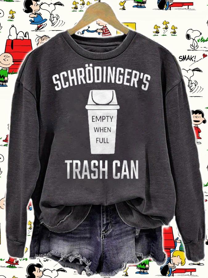 Schrdingers Cat Trash Can Physics Nerd Paradoxon Shirt sweatshirt