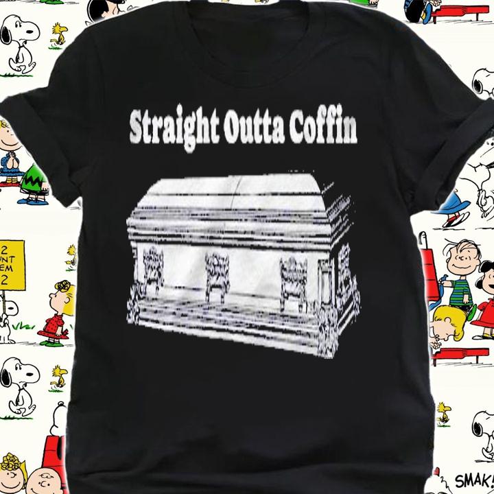 Straight Out Of Coffin! Funny Halloween Casket Vintage Retro Shirt shirt