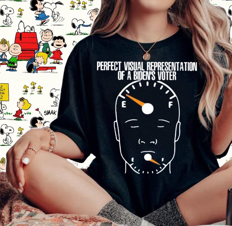 The Perfect Visual Representation Of A Biden's Voter 2022 Shirt woman shirt