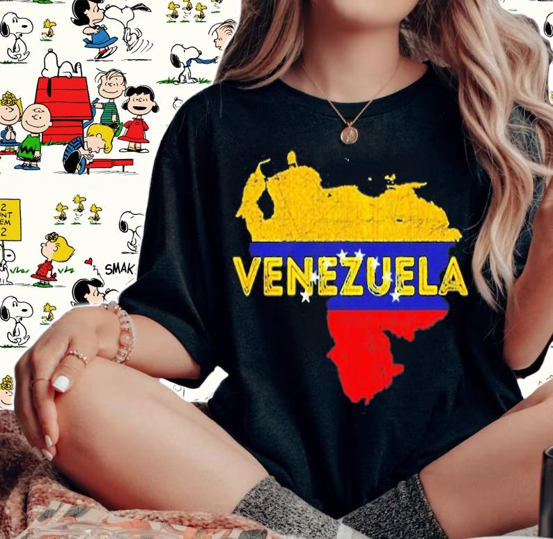 Womens Venezuelan Map And Flag Souvenir Distressed Venezuela T-Shirt woman shirt