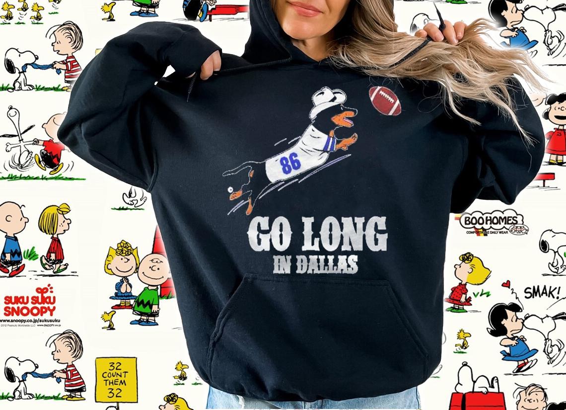 Go Long In Dallas Funny Dachshund Football shirt hoodie