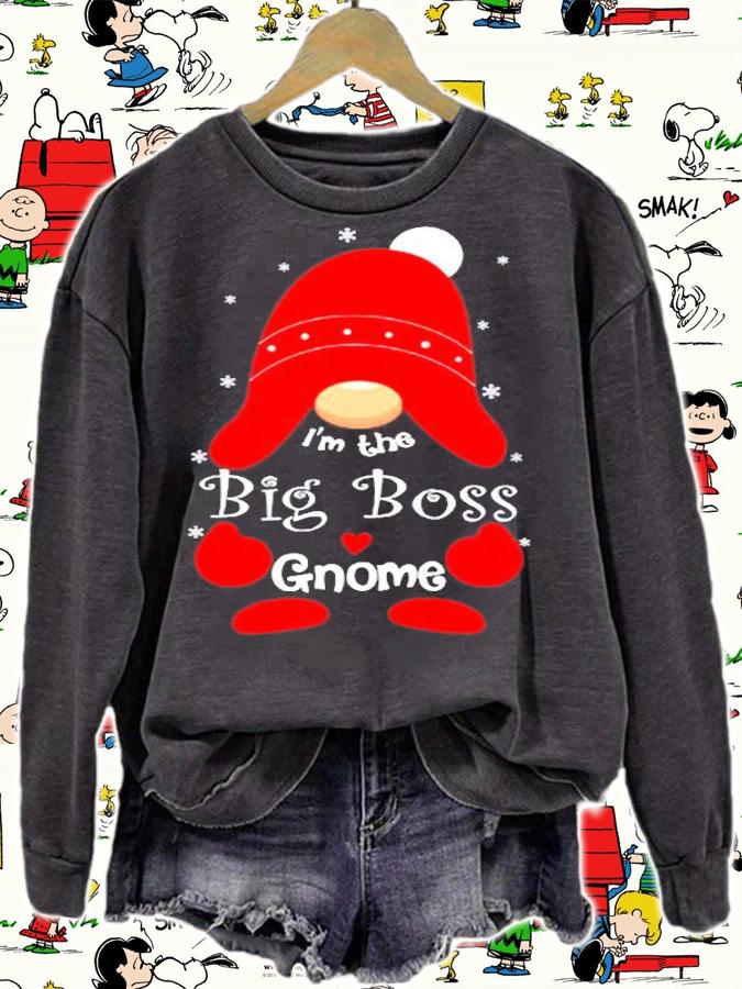 Im The Big Boss Gnome Family Matching Group Christmas Gift T-Shirt sweatshirt
