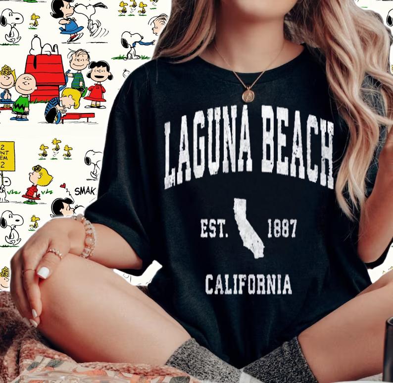 Laguna Beach California Ca Vintage Athletic Sports Design Shirt