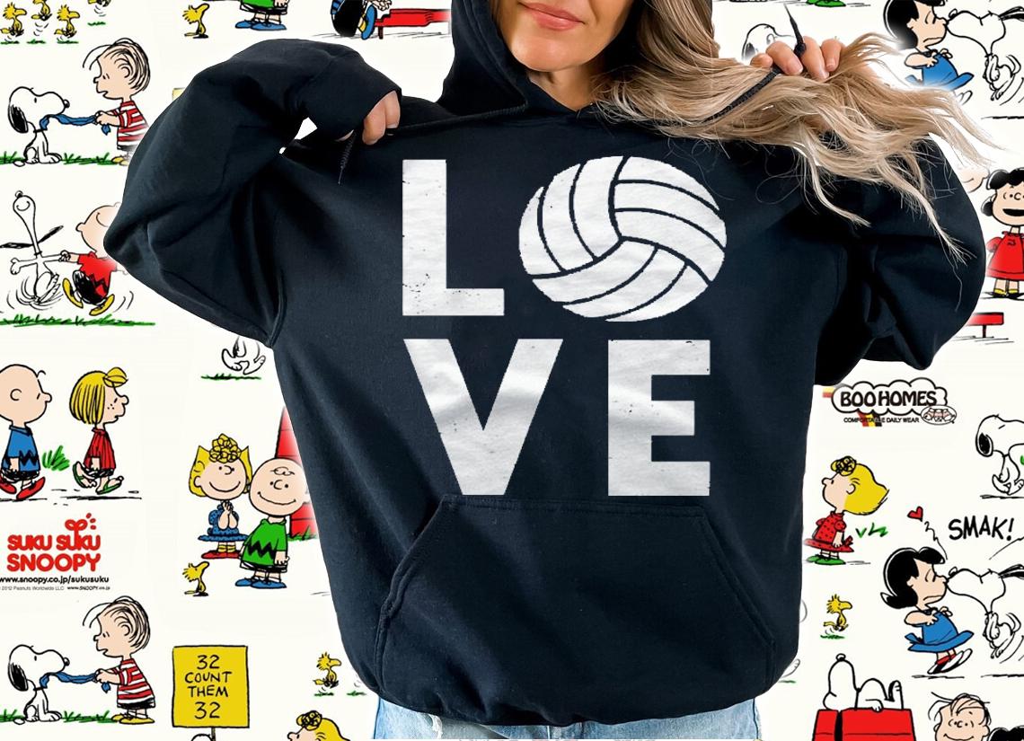 Love Volleyball Team Volleyball Pullover shirt hoodie