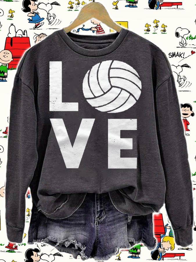 Love Volleyball Team Volleyball Pullover shirt sweatshirt