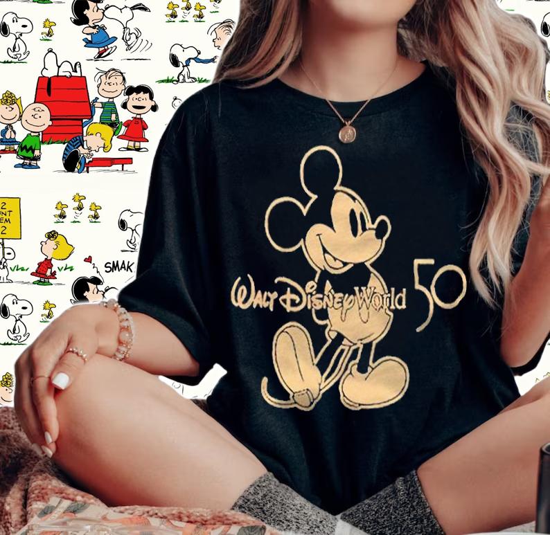 Mickey Mouse Walt Disney World 50th Anniversary T-shirt woman shirt