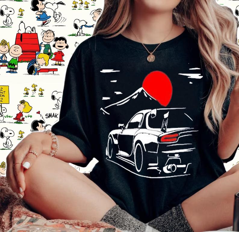 Rotary Engine Jdm Rx Car Meet Tuning Automotive Drifts T-Shirt