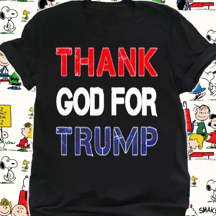 Thank God Trump Black T-Shirt shirt