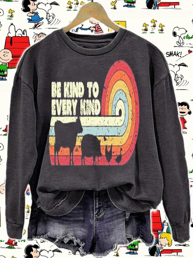 Vegan Retro Be Kind To Every Kind T-Shirt