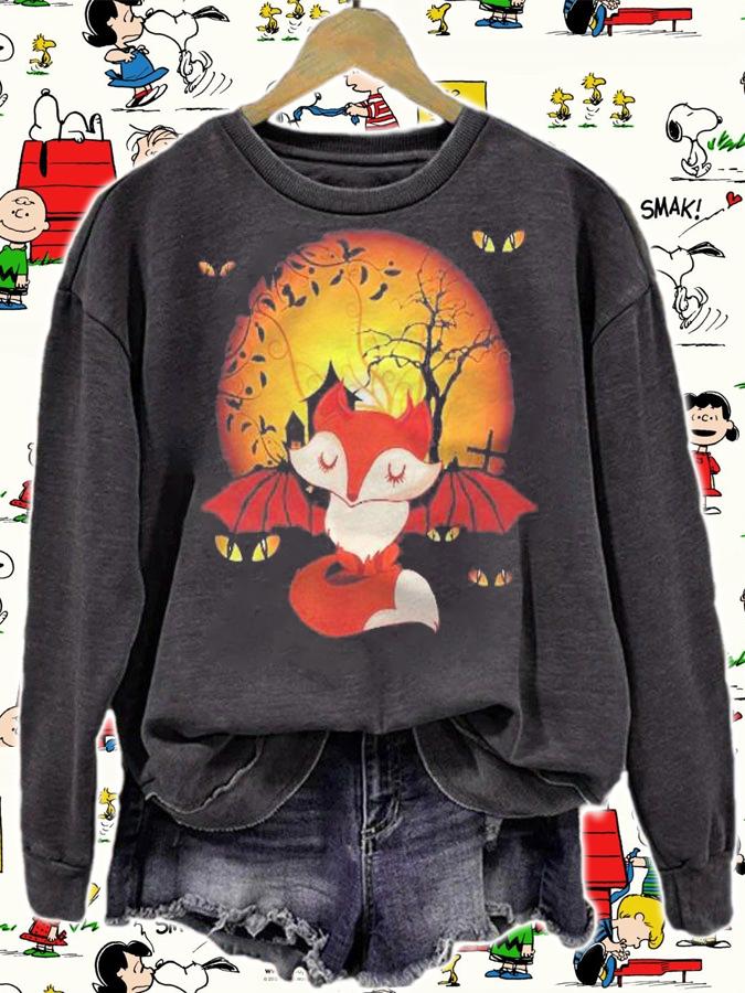 Halloween  Fox With Bat Wings Shirt sweatshirt