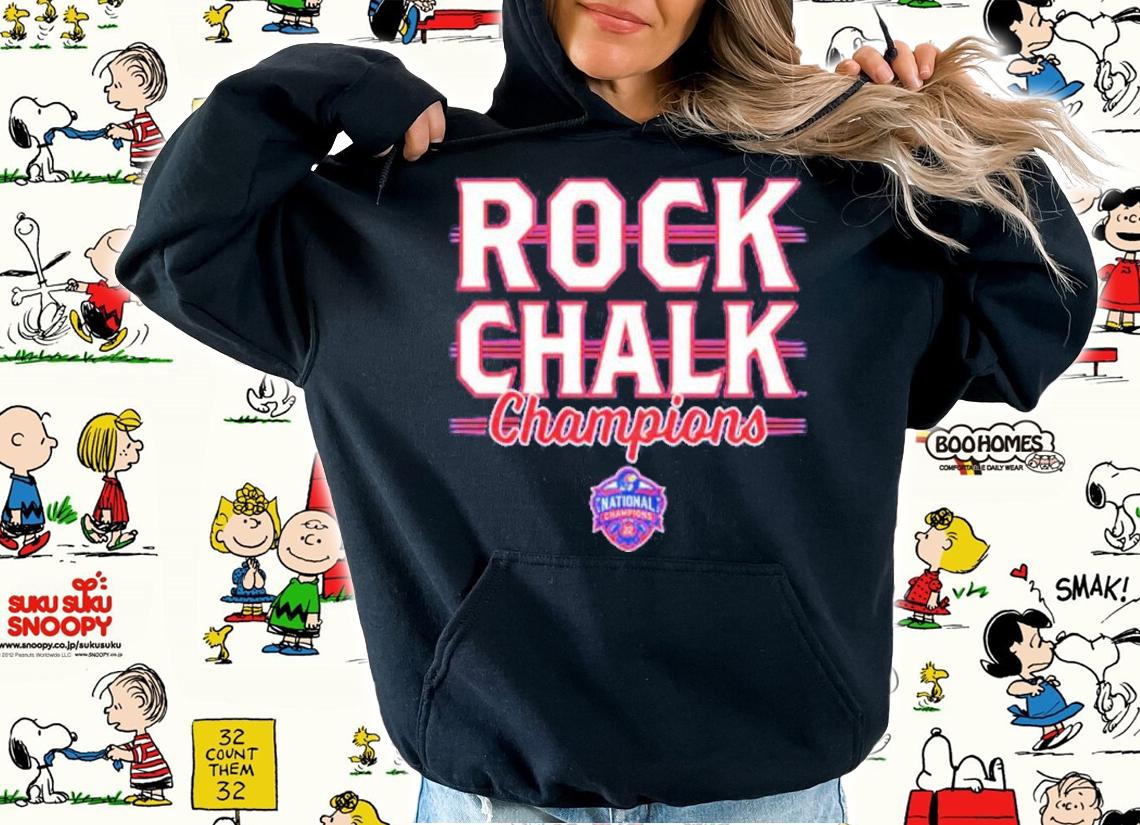 Kansas Jayhawks Basketball Rock Chalk Champions Shirt