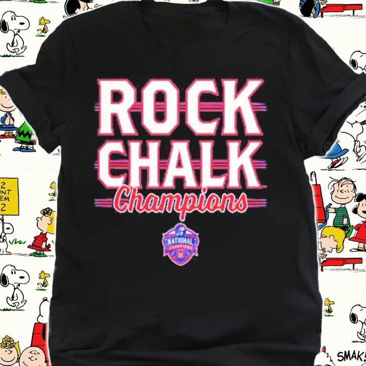 Kansas Jayhawks Basketball Rock Chalk Champions Shirt