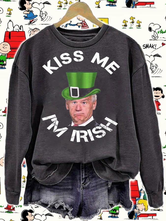 Leprechaun Joe Biden Kiss Me I'm Pretending To Be T-Shirt